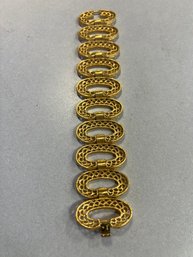 Trifari Gold Filigree Link Bracelet