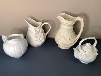 Mixed White Pitcher Lot