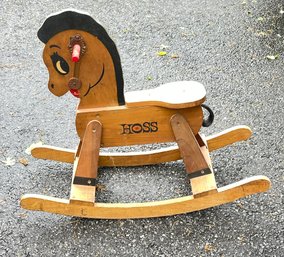 Adorable Antique Hand Made HOSS Rocking Horse Made In Lancaster Pennsylvania