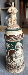 Rare Antique Circa 1920 KILLIAN BEULER For GIRMSCHEID 1 LITER German Beer Stein