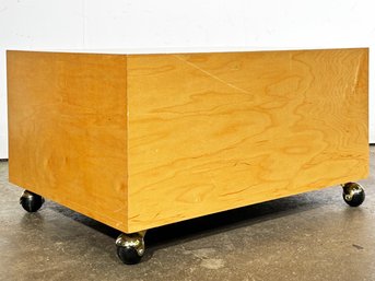 A Custom Made Modern Ply Coffee Table - Castered