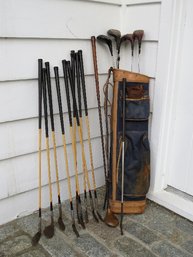 A Lot Of Vintage Golf Clubs.