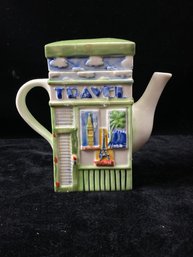 Vintage Luggage Shop Tea Pot