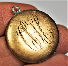 Victorian Gold Filled Locket Monogrammed On Both Sides