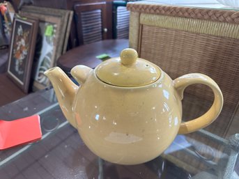 Yellow  Teapot Designed In Britain For London Pottery