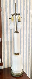 Mid-Century Modern French Opaline Table Lamp