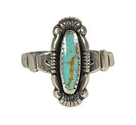 Fine Sterling Silver Native American Turquoise Ring