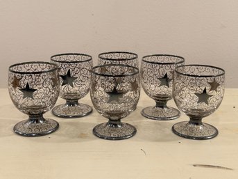 Mid-Century Modern Silver Overlay Cordial Glasses - Saint Graal France (6)