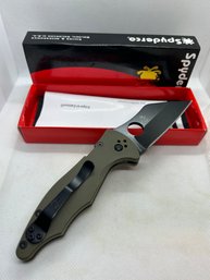 Top-end SPYDERCO YOJIMBO 2 Carbon Fiber Tanto Style Folding Knife- New In Box