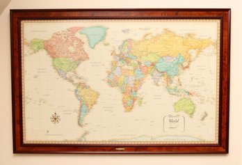 Frontgate Rand McNally World Classic Edition Framed World Map