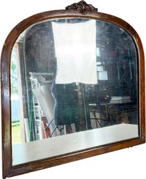 An Antique Carved Oak Mirror