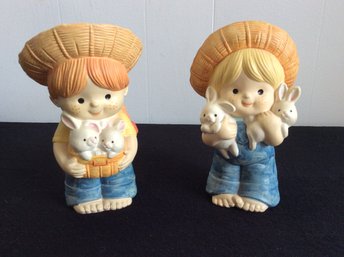 Country Cousins Katy And Scooter Enesco Piggy Banks