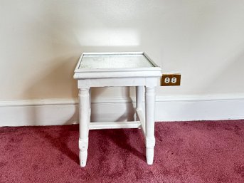 Vintage Mirror Top Low Side Table