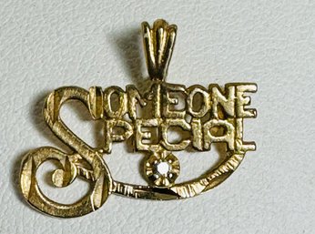 14K GOLD 'SOMEONE SPECIAL' PENDANT WITH DIAMOND ACCENT