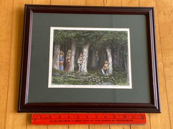 Signed Bruce MacDonald AP Artist Proof 'People Who Live On The Edge Of The Wood' 16x13 Matted Framed Plexi