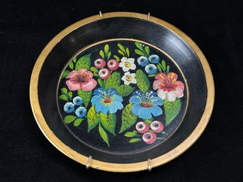 Hand Painted Floral Tin Tray