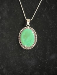 Green Onyx Pendant Necklace