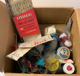 Box Full Of Vintage Fishing Items (T)