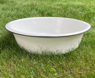 A Large Enamelware Basin