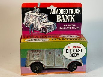 ARMORED TRUCK BANK BY CALLEN MANUFACTURING CORP  Die Cast Vehicle Original Box