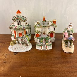 A Collection Of Staffordshire Porcelain - Antique - Village