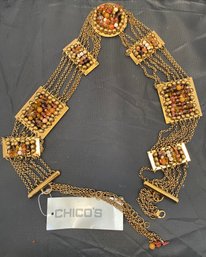 Chico's Ladies Sun Stone And Chain Belt