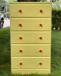 A Vintage Painted Pine Chest Of Drawers