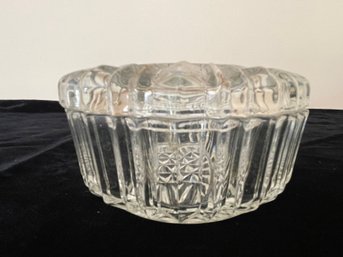 Crystal Glass Lidded Trinket Dish