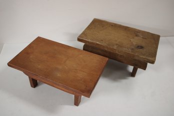 Small Pair Of Handmade Footstools