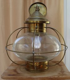 Vintage Caged Brass Onion Lamp From Cape Cod Lantern Shop