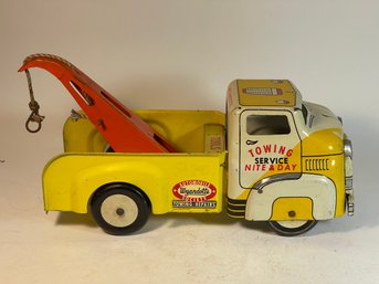 WYANDOTTE - Steel TOWING TOW TRUCK Tin Lithographed