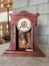 Ingraham Wooden Mantle Clock (needs Work)