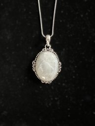 White Rainbow Pendant Necklace