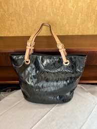 Black Patent Leather Michael Kors Handbag