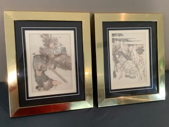 Pair Of Hokusai Framed Prints