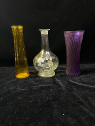 Colorful Glass Bud Vases