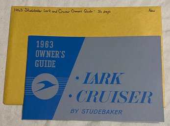 1963 Studebaker Lark And Cruiser Owners Guide