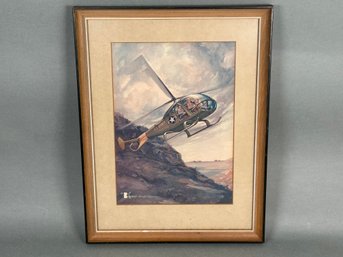 Vintage Kaman Aircraft Corporation Army Helicopter Print