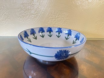 Cornflower / Bachelor Button 12.5-inch Serving Bowl By Louisville Stoneware