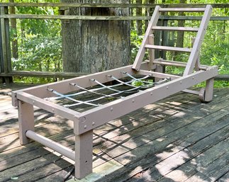 A Vintage Modern Painted Wood Lounge Chair Frame, C. 1970's