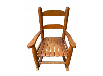 Childs Wooden Rocking Chair