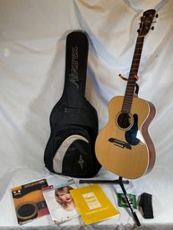 Alvarez Acoustic Guitar RF26 With Case, Stand, String And Lesson Books