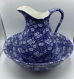 Beautiful Antique Royal Crownford Ironstone Pitcher & Bowl