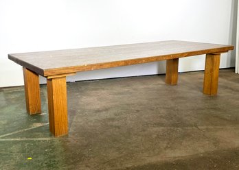 A Vintage Solid Oak Coffee Table
