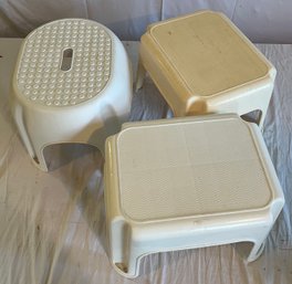 Three Plastic Stepstools