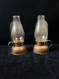 Copper Wall Hanging Candle Holders