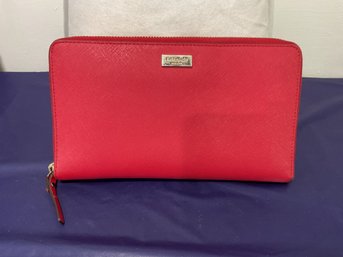 Authentic Kate Spade- Pink Zipper Wallet- Pink