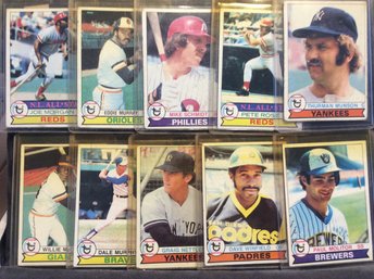 (10) 1979 Topps Baseball Cards - All Hall Of Famers And Stars - M