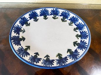 Cornflower / Bachelor Button 15.5-inch Serving Platter By Louisville Stoneware