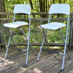 A Pair Of Vintage Bent Ply Bar Stools